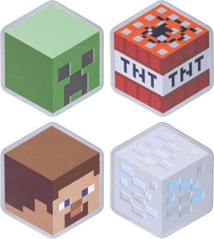 NoName Minecraft Metal Coasters (4 x)