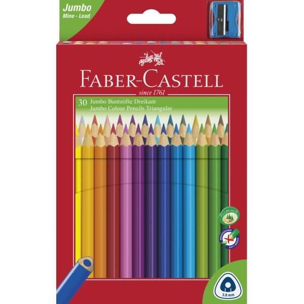 Produktbild Faber-Castell Dreikant-Buntstifte Jumbo, 30er Etui (Sortiert, 30 x)