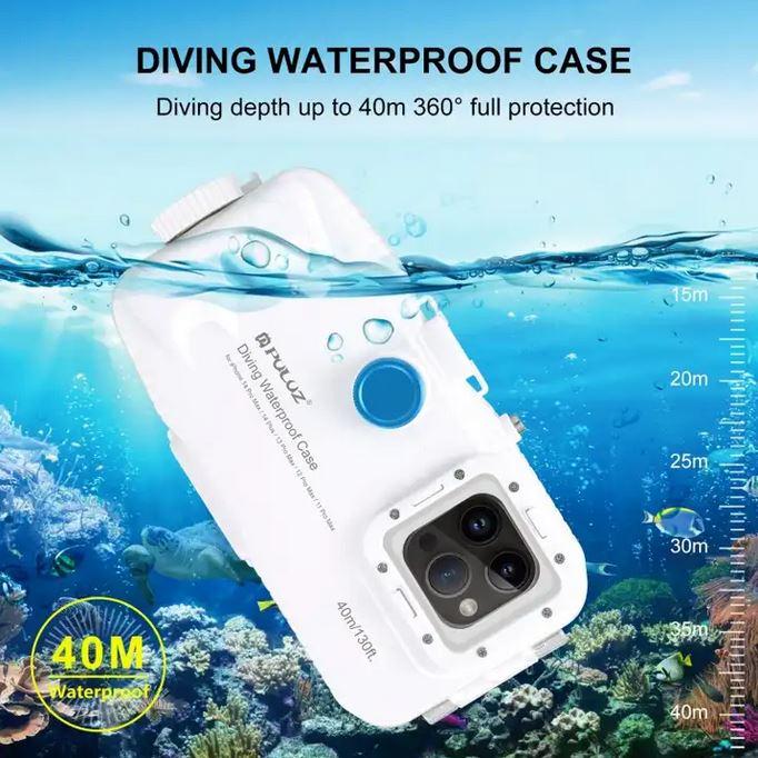 Produktbild PhoneLook Hülle Wasserdichtes Schutzcover PULUZ zum Schnorcheln und Tauchen bis 40M IPX8 Grade s (large) (Apple iPhone 12 Pro Max)