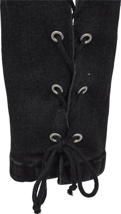 Actual product image Urban Classics Ladies Denim Lace Up Skinny Pants (30)