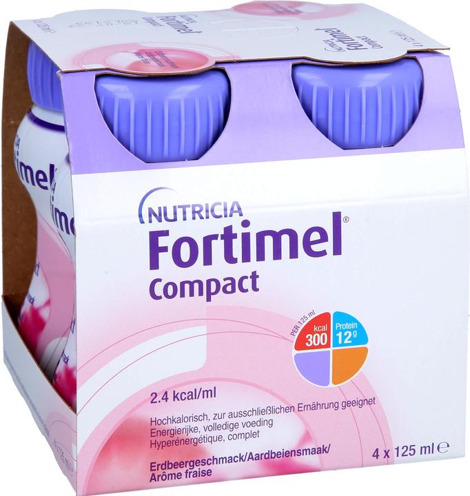 Actual product image Fortimel Compact 2.4 Strawberry (Strawberry, 4 x)
