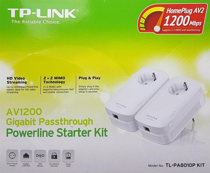 Actual product image TP-Link AV1300 Gigabit Passthrough Powerline Starter Kit (1200 Mbit/s)