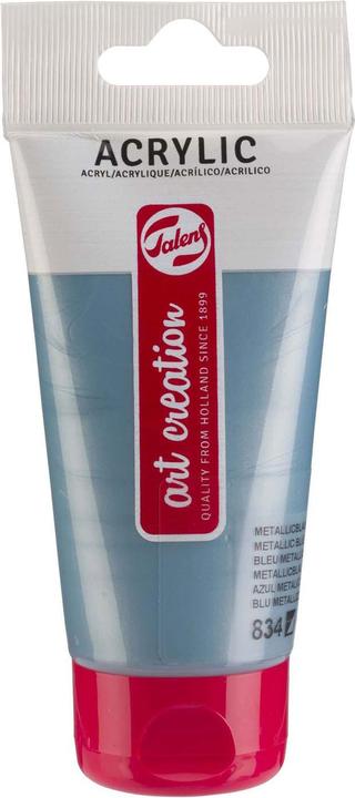 Talens Art Creation Acrylfarbe Tube 75ml Metallicblau 834 (Metallic blue, 75 ml)