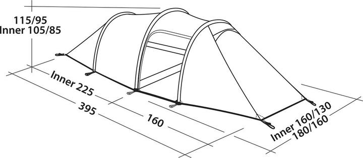Immagine prodotto Robens Voyager 3EX (Tenda a tunnel, 3.60 kg, 3 persone)