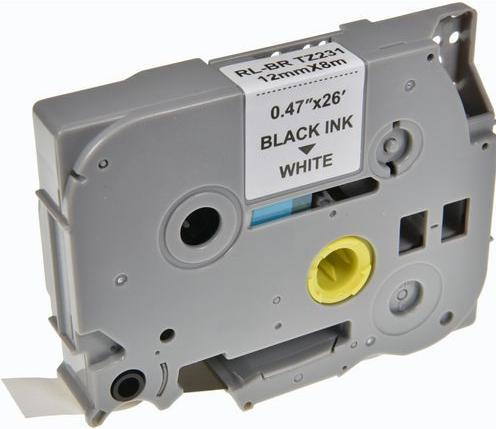 Produktbild Markenlos Schriftband 5BRT231-WT ABS Schwarz (1.20 cm, Schwarz)
