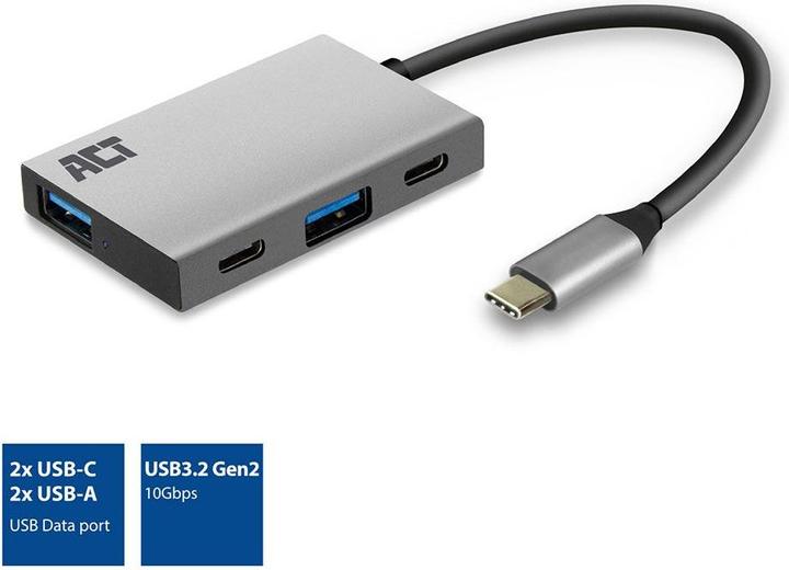 Image du produit Hub USB-C avec USB C, USB A (USB-C, 4 Ports)