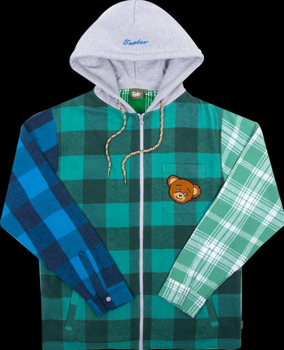 Immagine prodotto Tealer felpa con cappuccio teddy tartan (XS)