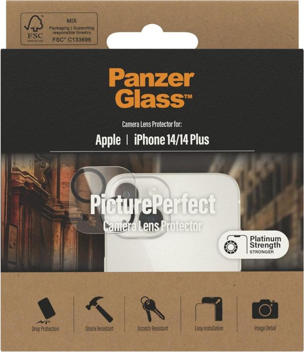 Image du produit PanzerGlass Protecteur de caméra iP 6,1/6,7 pouces 2022 (1 pièce(s), Apple iPhone 14 Plus, Apple iPhone 14)