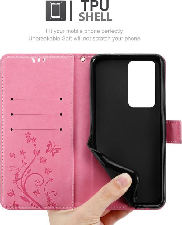 Actual product image Cadorabo Flower Book Cover (Huawei P40 Pro)