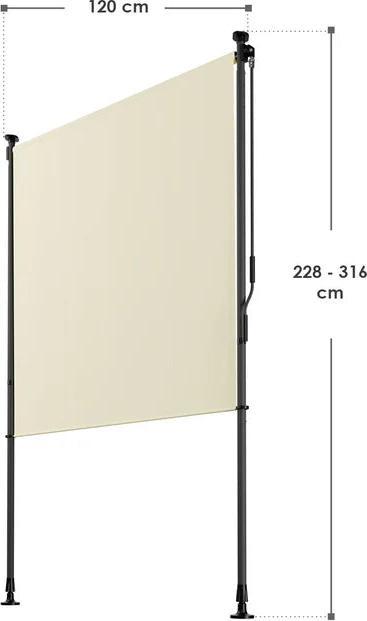Actual product image Juskys Senkrechtmarkise Barbados (1.20 m)