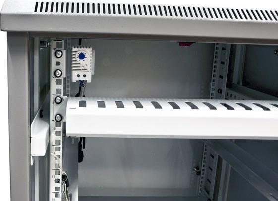 Produktbild Triton 19 Schrank 22HE B600 / T1000mm *lichtgrau* SNB-Serie Glastür (22 HE, 19 Zoll Rack)