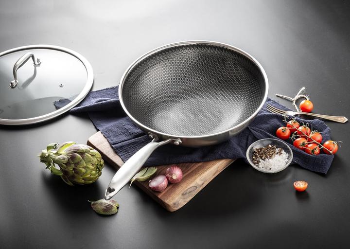 Immagine prodotto Intignis Wokpfanne (30 cm, Wok, Acciaio inossidabile, Alluminio)