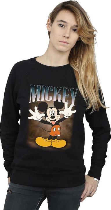 Actual product image Disney Womens/Ladies Mickey Mouse Tongue Montage Sweatshirt (XL)