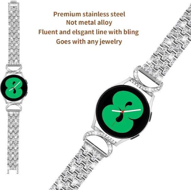 Produktbild MU Style GH Series Glitzersteine Metall Ersatz Armband (20 mm, Metalllegierung)