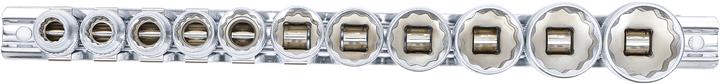 Actual product image BGS Socket Set, 12-point 10 mm (3/8") Drive Inch Sizes 11 pcs.