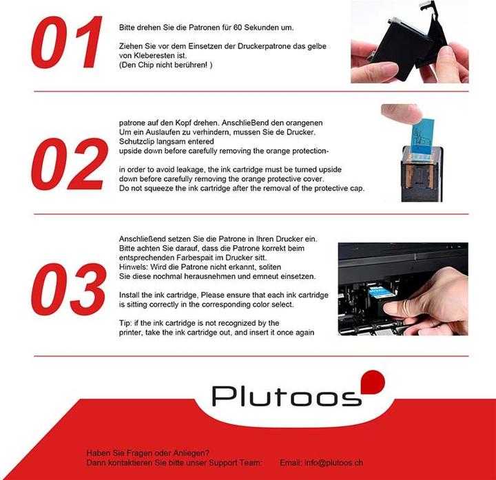 Produktbild Plutoos HP 303 XL HP 303 XL Patronen XXL kompatibel (BK, CL)