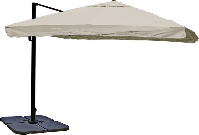 Image du produit Mendler Parasol de signalisation pour la restauration, 3,5x3,5m (Ø4,95m) polyester alu/acier 25kg - Flap (3.50 m)