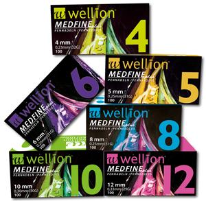 Actual product image Wellion Medfine Plus Needles 8mm (Pen needles + disposable needles)