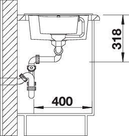 Actual product image Blanco METRA 6 S Compact (78 cm, 50 cm)