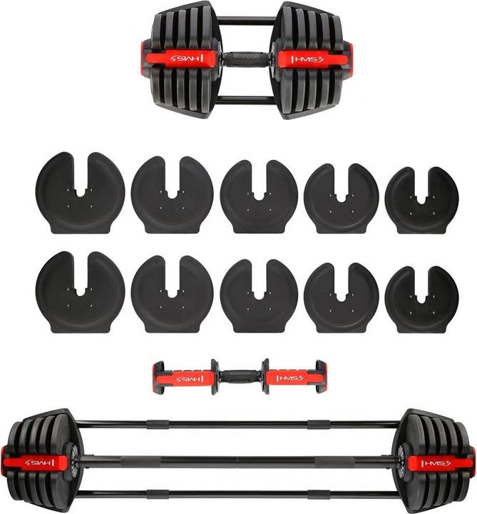 Immagine prodotto HMS SGR40 PRO SET 2IN1 MANUBRI REGOLABILI 43 5 KG