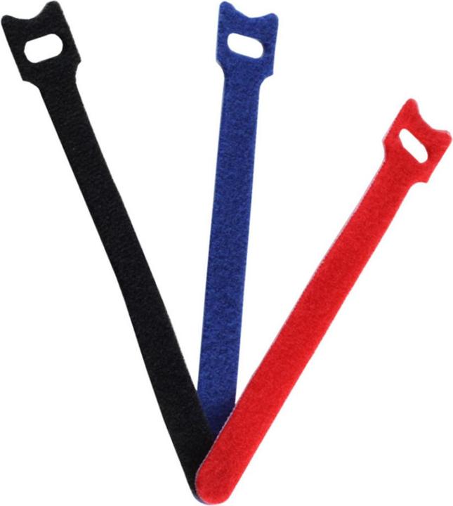 Immagine prodotto Shiverpeaks BASIC-S Fascetta in velcro, 145 x 11 mm, colorata con occhiello, in plastica, facile e veloce (Fascette in velcro, 145 mm, 12 pz.)
