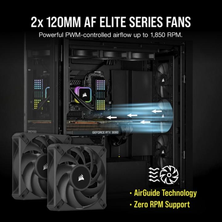 Actual product image Corsair iCUE H100i ELITE RGB Liquid CPU Cooler