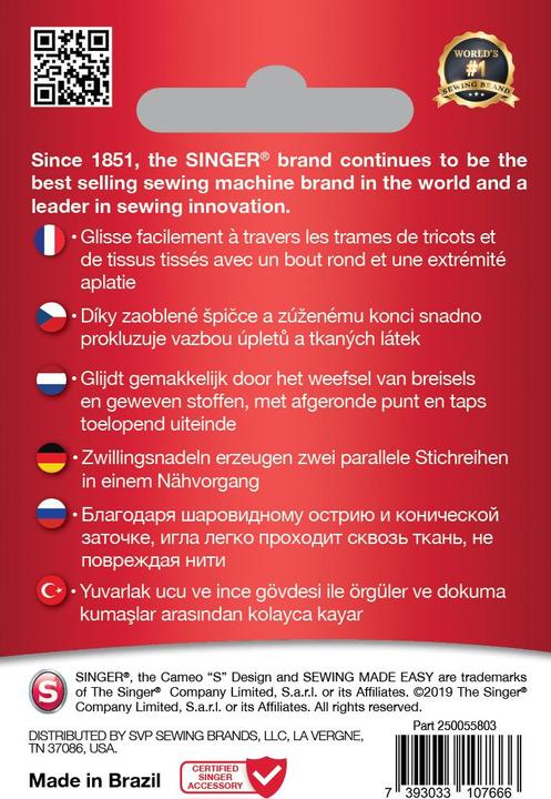Produktbild Singer UNIVERSAL Nähmaschinennadel, 100/16, 5er Pack