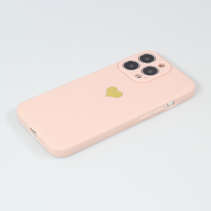 Produktbild PhoneLook Hülle Silikon Mat Herz gold (Apple iPhone 16 Pro Max)