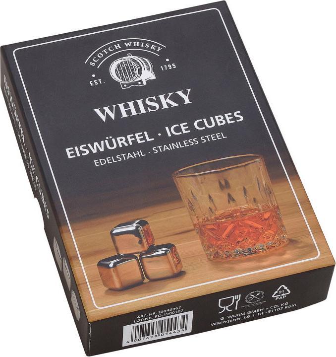 Actual product image G. Wurm Whiskey Ice Cube Set made of stainless steel, 2.7 (Whisky stones)