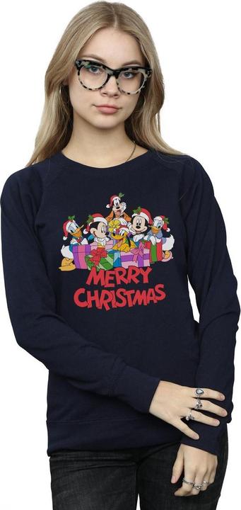 Actual product image Disney Womens/Ladies Mickey Mouse And Friends Christmas Sweatshirt (XL)
