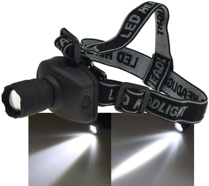 Immagine prodotto Chilitec Lampada frontale a LED 1W CREE LED 80l 6000K 130g con 3xAAA (80 lm)