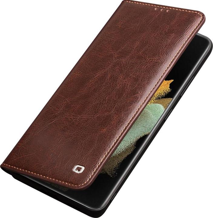Actual product image QiAlino Fourre Flip cuir véritable (Samsung Galaxy S24 Ultra)