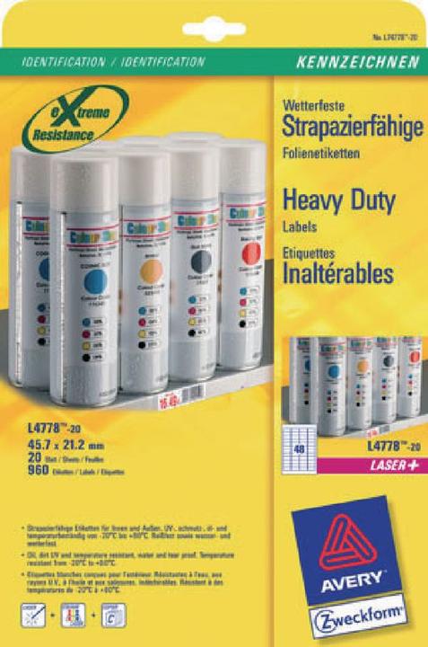 Actual product image Avery Universal Labels