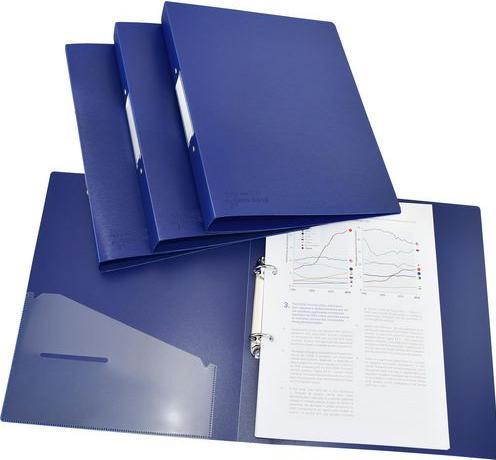 Produktbild Rapesco Ringbuch 1660 2 Ringe 25 mm Polypropylen DIN A4 Blau (A4, 35 mm, 4 Stück)