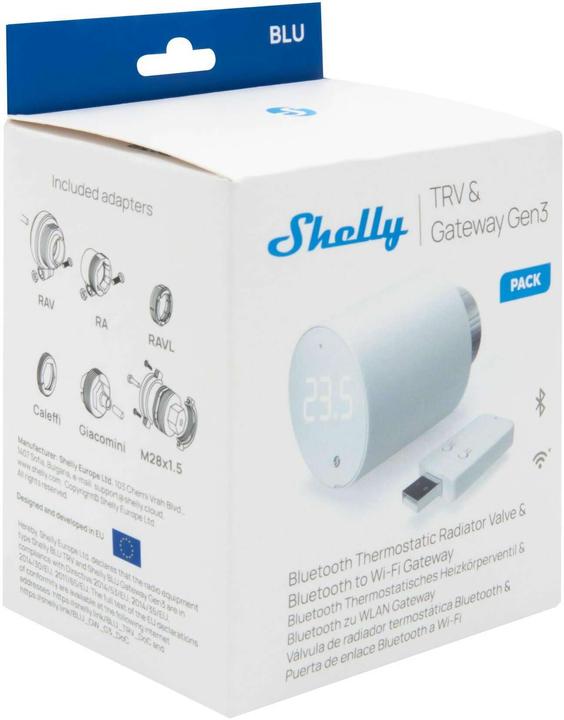 Produktbild Shelly BLU TRV x1 + BLU Gateway Gen3