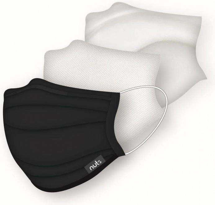 Actual product image Nuts HEIQ Viroblock Textile Mask Black (1 x)