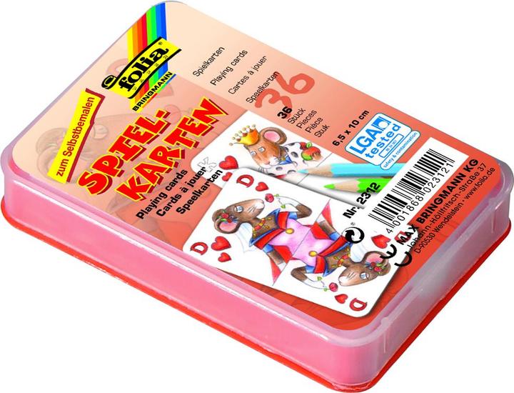 Produktbild Folia Blanko-Spielkarten, 65 x 100 mm, 36 Karten, weiá (36 x)