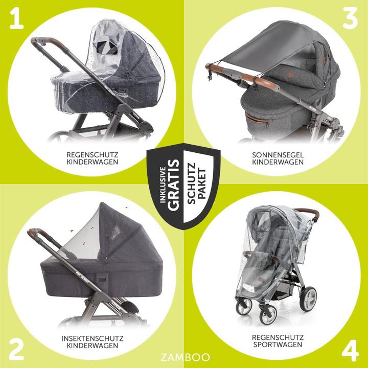 Produktbild ABC Design Kombikinderwagen Kombi-Kinderwagen Salsa 4 Air - inkl. Babywanne &
