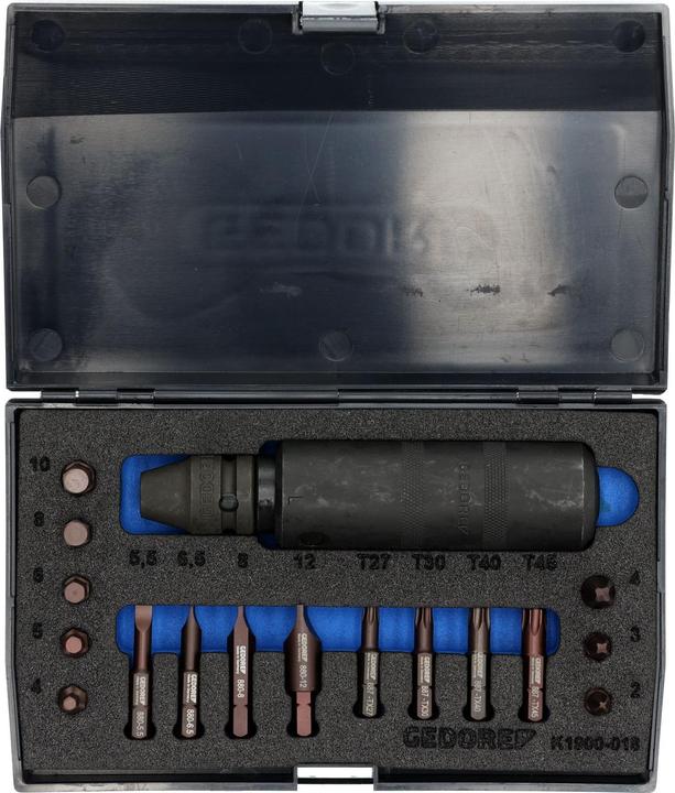Produktbild Gedore K 1900-018 Schraubenlösersatz 1/2", 18-teilig