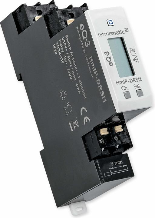 Produktbild Homematic IP Schaltaktor für Hutschienenmontage – 1-fach (Schaltaktor)
