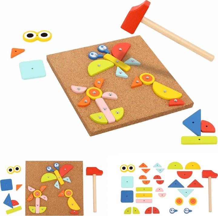 Actual product image Tooky Toy Wooden Hammer Game Tap Tap TH155