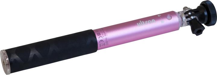 Immagine prodotto Ultron selfie Alu 80 bastone di alluminio rosa con trigger Bluetooth separato