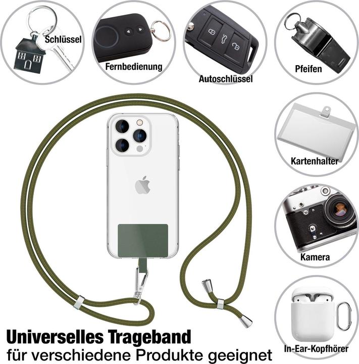 Actual product image Nalia Universal mobile phone necklace with pad
