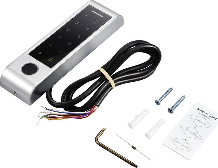 Image du produit Sygonix SY-6121662 Système d'accès Fingerprint/RFID Montage en surface 12 V/DC, 1 (Empreinte digitale, Combinaison électronique de chiffres, Smartphone, Carte clé)