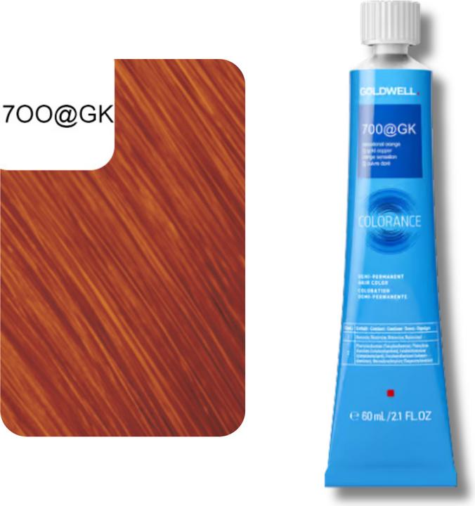 Image du produit Goldwell Colorance Tube Demi-Permanente (7OO@GK sens. orange elumenated or cuivre)
