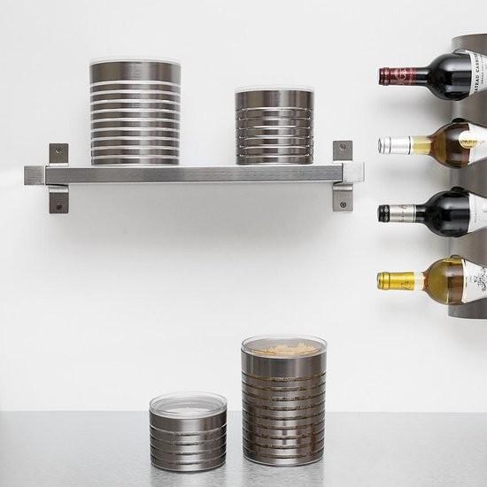 Nuts Storage tin stripes 1.5lt silver (1.50 l)