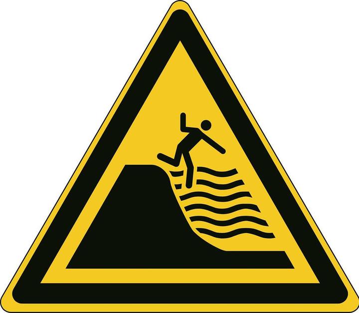 Image du produit Brady Panneau de sécurité ISO - Avertissement de plage en pente soudaine