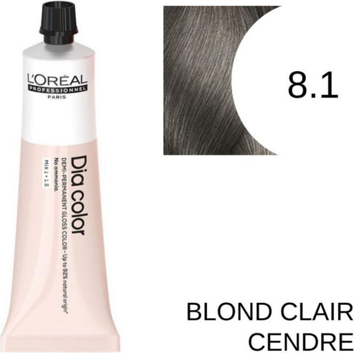 Immagine prodotto L'Oréal Paris Loreal DIA Colour 8.1 Biondo Chiaro Cenere 60 ml (8.1 Cenere chiara bionda)