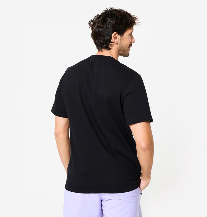 Image du produit Domyos T-shirt de fitness regular en coton homme, noir ultra (4XL)