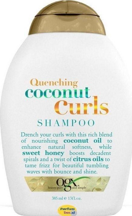 Ogx Organix Cosmetix Quenching + Coconut Curls shampoo for curly hair 385 ml (385 ml, Flüssiges Shampoo)